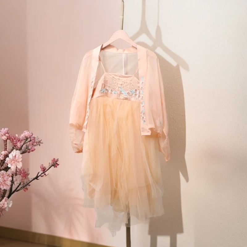 新F7-333宝儿童绣花网纱裙(M2120522)