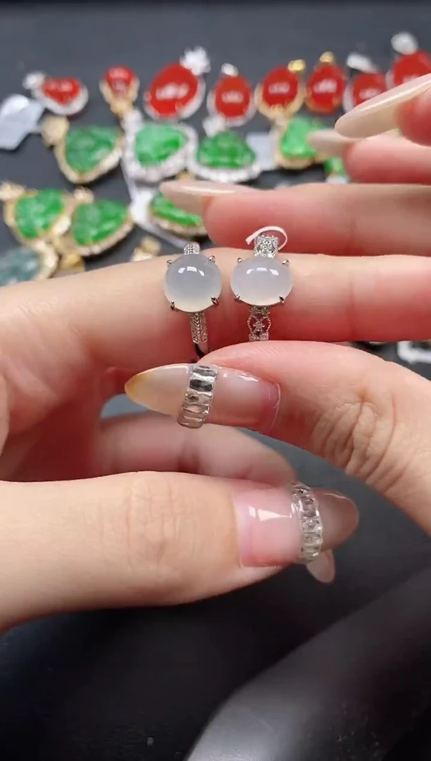 银S925镶嵌戒指翡翠51511