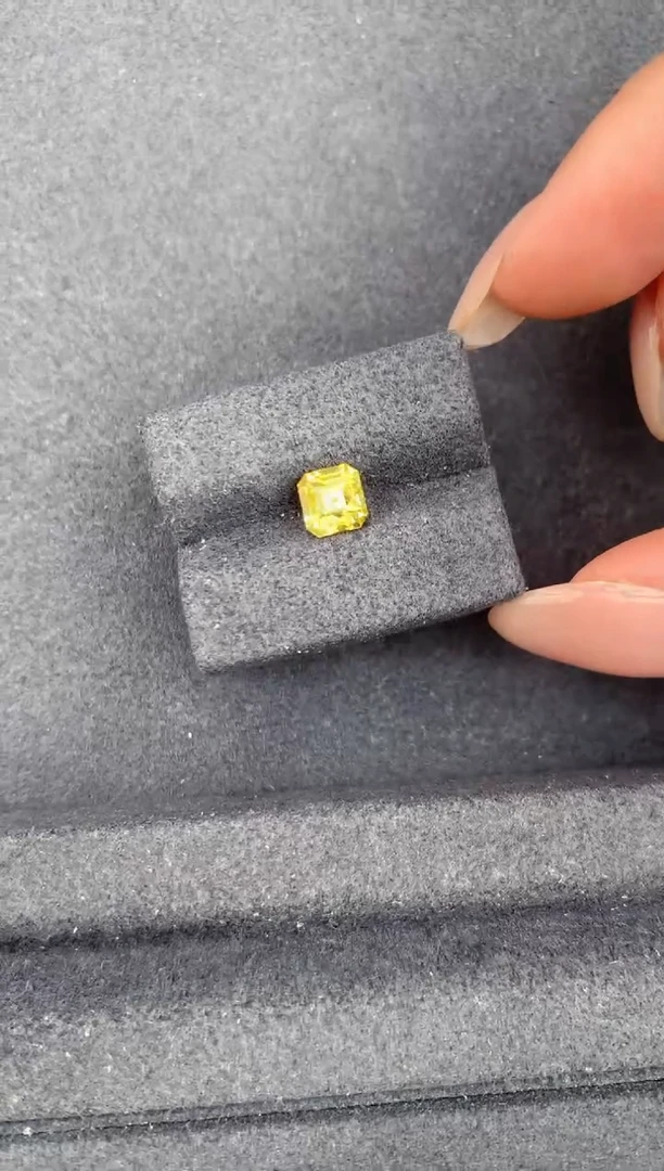 裸石彩色蓝宝石1.5ct 黄色蓝宝石FA