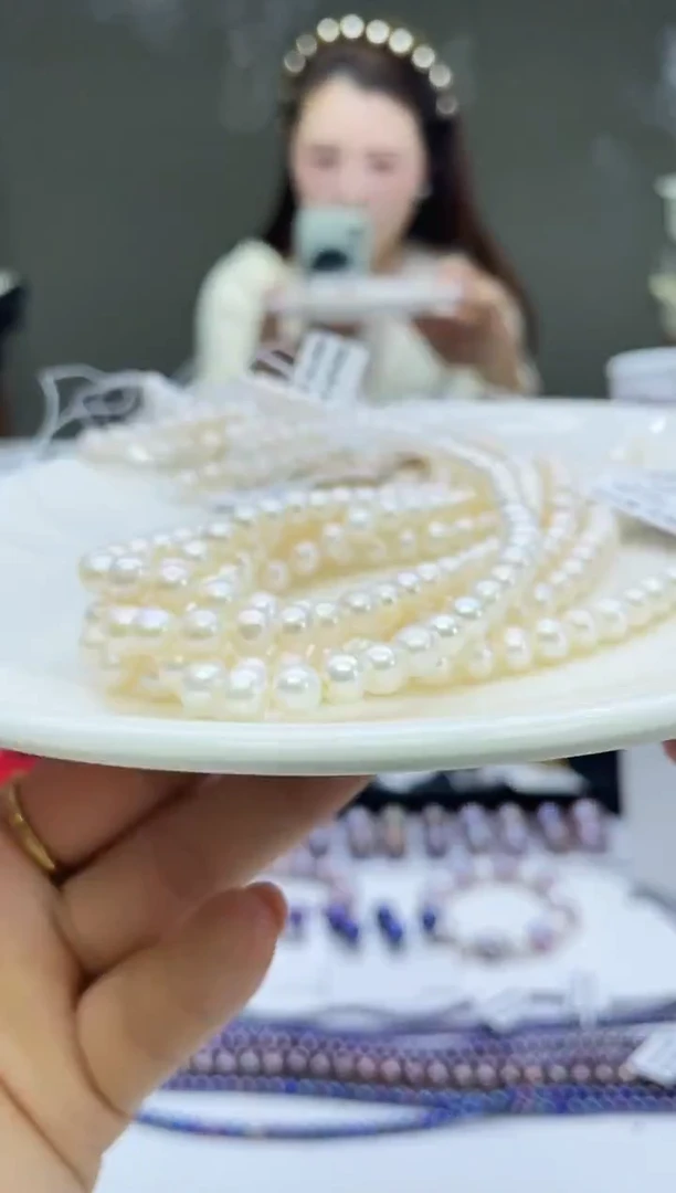 未镶嵌项链淡水珍珠白色系项链