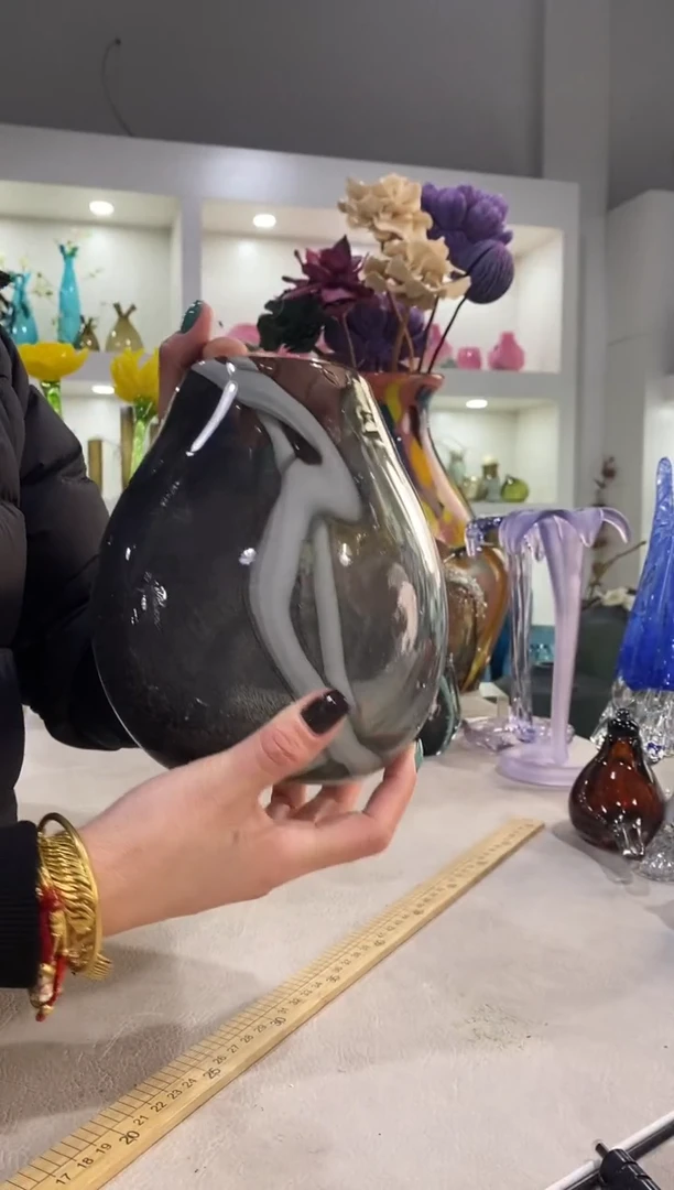 慕忆家手作琉璃花瓶微瑕