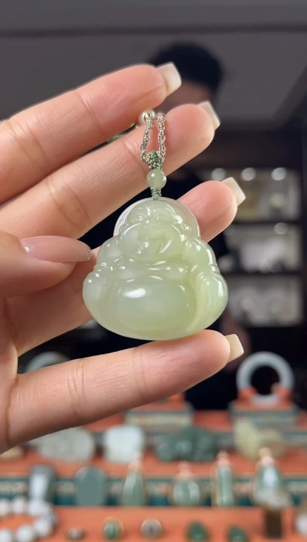 颈饰未镶嵌和田玉佩佩35mm左右
