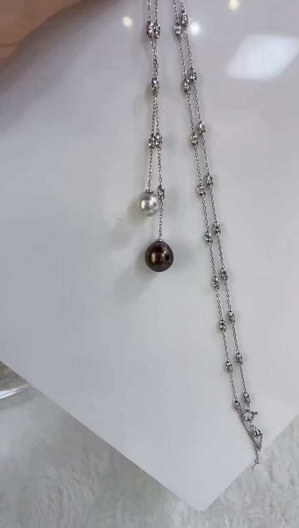海水珍珠银S925镶嵌颈饰