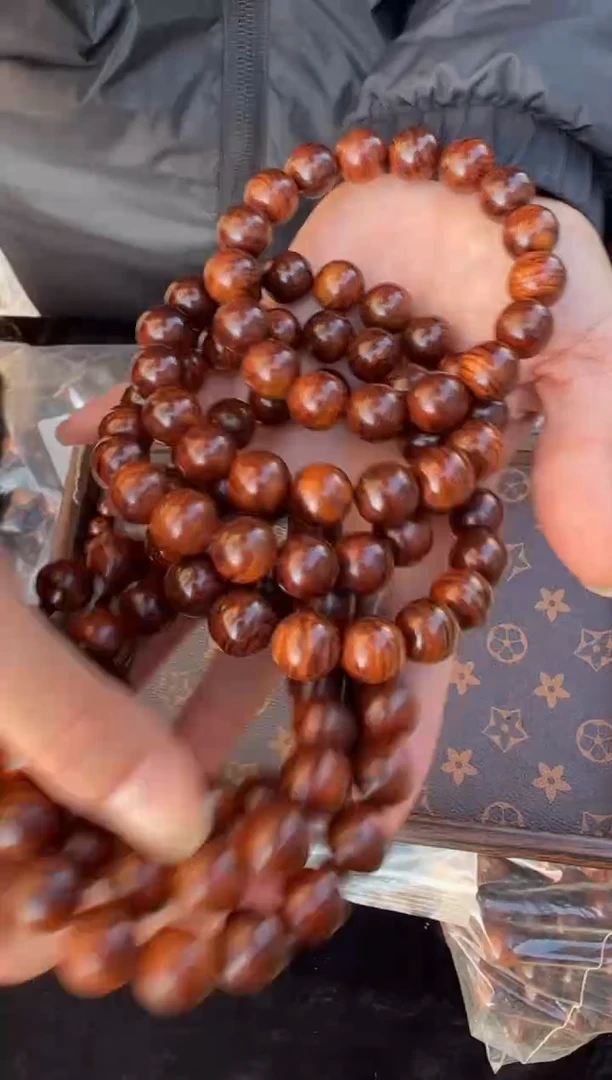 黄花梨/降香黄檀A030虎皮纹1.2圆珠手串66多样性发一