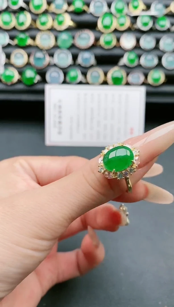 【闪购商品】翡翠戒指银S925镶嵌11111