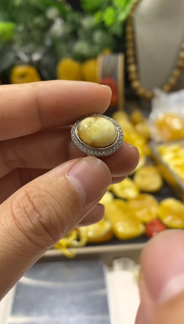 【闪购商品】琥珀戒指未镶嵌戒指