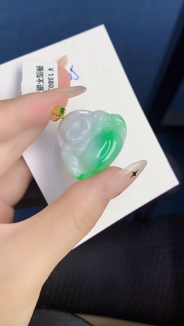 颈饰未镶嵌翡翠缅甸天然翡翠A货