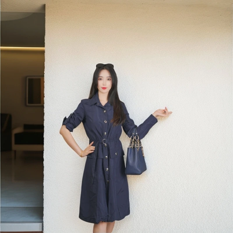99新 MIU MIU/缪缪 缪缪收腰长款大衣42码09982女装连衣裙