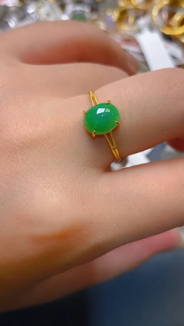 【闪购商品】翡翠耳饰银S925镶嵌天然A货翡翠1