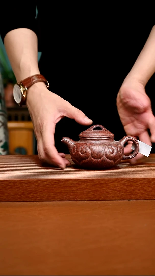 茶壶紫砂下层柴烧仿古如意338
