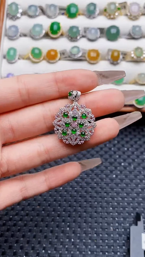 银S925镶嵌戒指翡翠1515