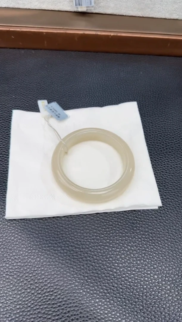 【闪购商品】和田玉.未镶嵌藕粉宽版镯60