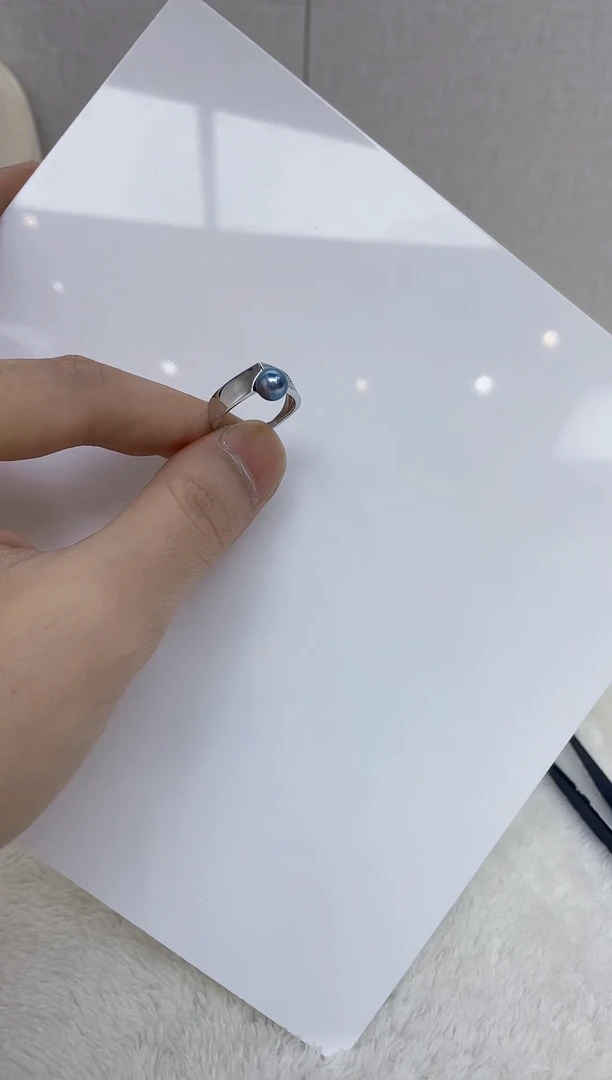 银S925镶嵌海水珍珠戒指