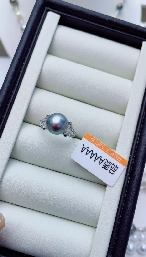 银S925镶嵌海水珍珠戒指W97