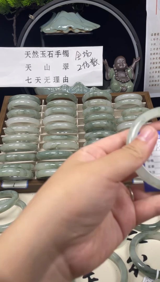 石英质玉（天山翠）手镯未镶嵌A190