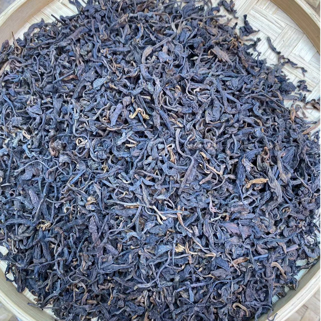 Y0019-2014年易武麻黑枣香老熟茶(熟茶散茶)100克5月30