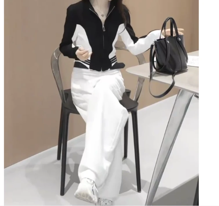 2025春季新款网红同款洋气气质韩版潮流休闲上衣裤子女ZX34