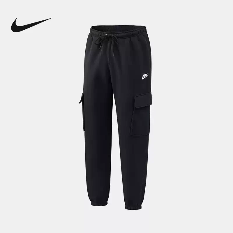 NIKE/耐克男子加绒保暖舒适系带纯色简约针织运动裤FN3806010