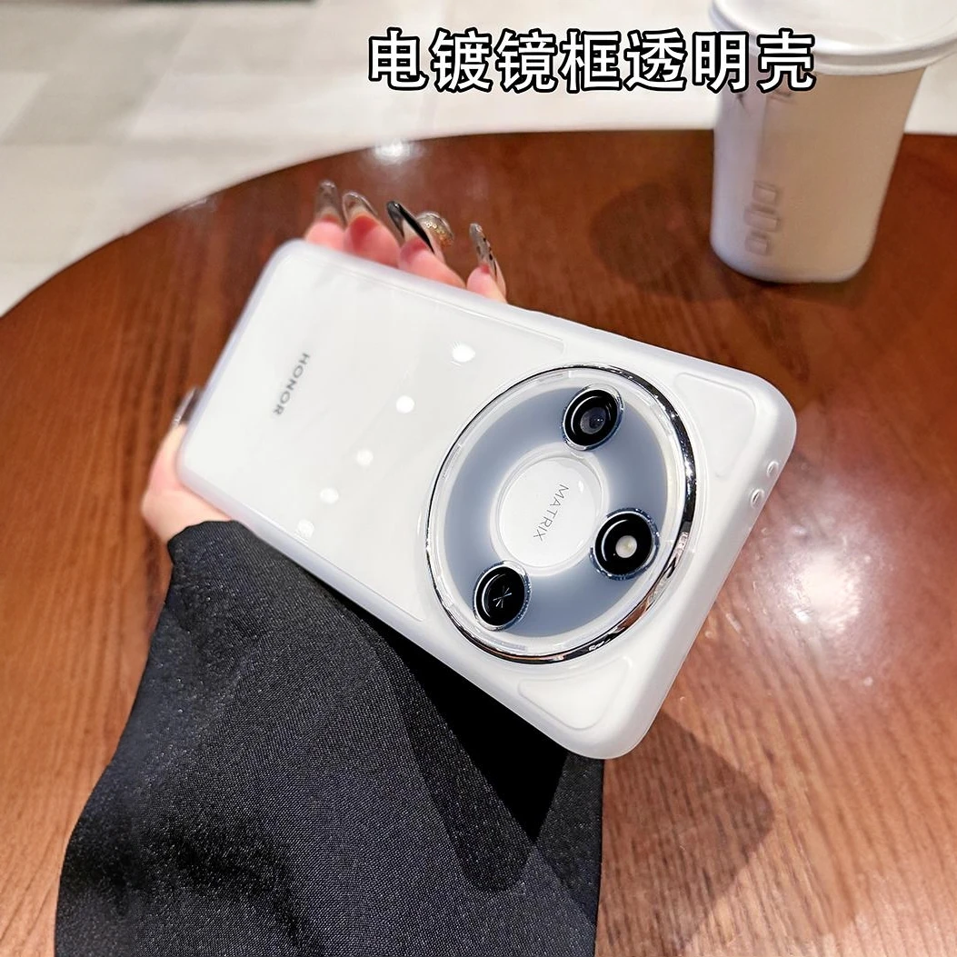 适用荣耀X70手机壳新款x60pro半透明X50GT保护套镜头全包超薄防摔