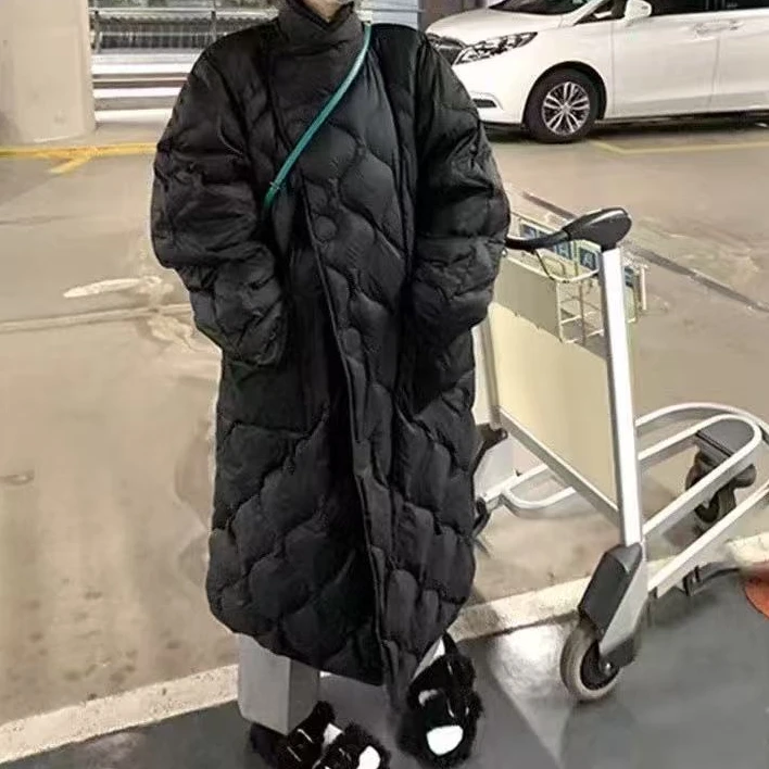 6257韩系高级感大口袋拼接立领羽绒服