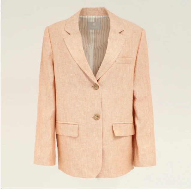 AMASS/阿玛施单排扣简约直身纯色长袖西装外套女女士5400204