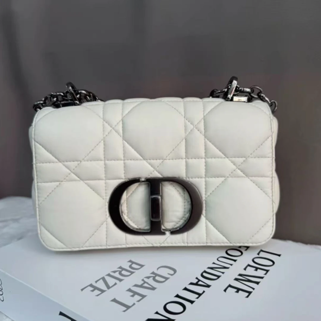 99新 DIOR/迪奥 【安则专属】白色小号caro链条包
