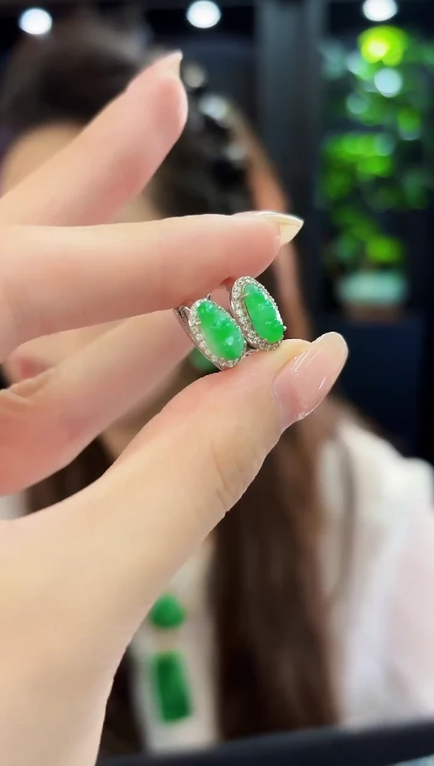 未镶嵌翡翠耳饰缅料A货/多样性发货/一件