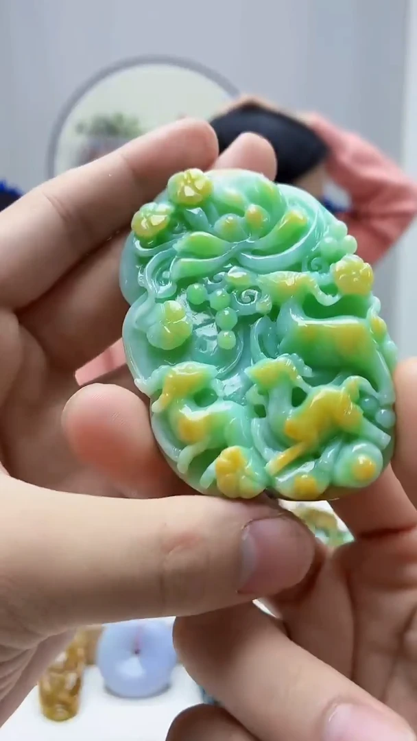 未镶嵌定制翡翠4852bb-毛货挂件71