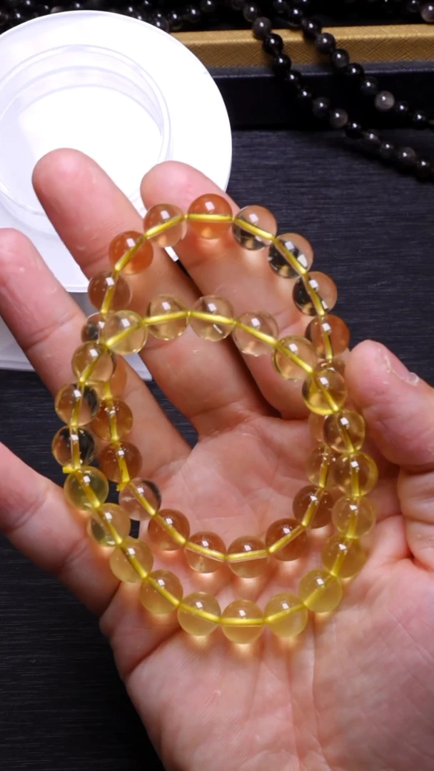 【闪购商品】水晶单圈未镶嵌Q024柠檬黄水晶单圈9mm