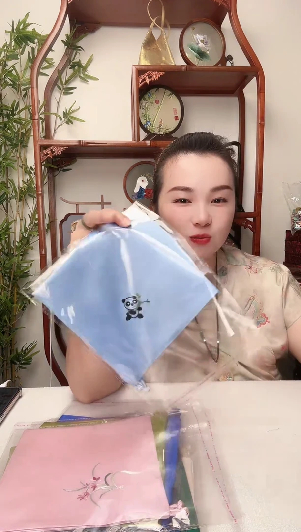 刺绣绣花方巾双面非遗