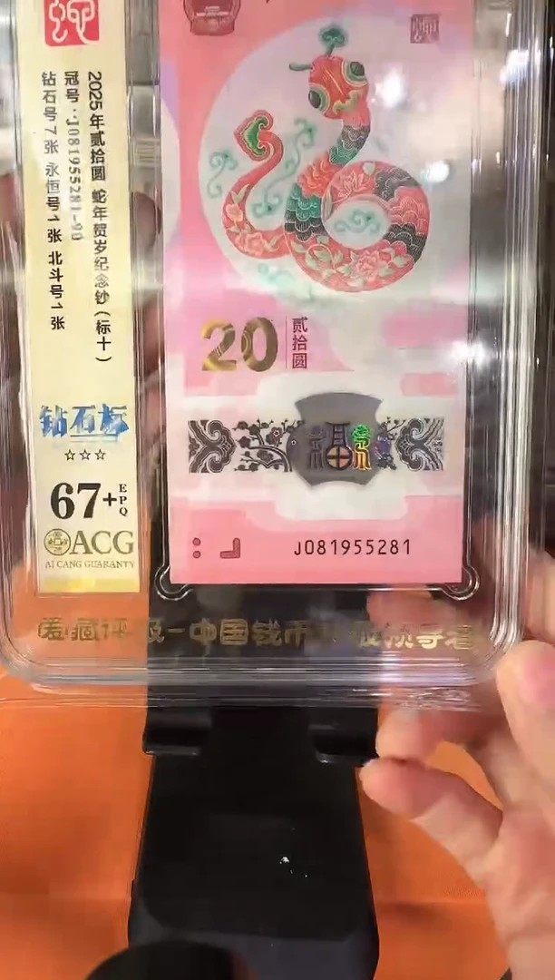 塑料2025蛇钞 爱藏标十  啊啊啊啊