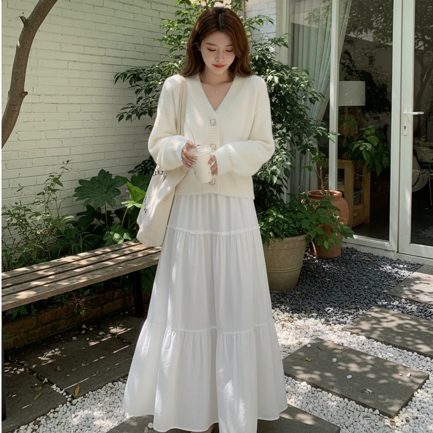 新款针织毛衣开衫外套小个子长袖洋气独特漂亮百搭内搭打底衫针织