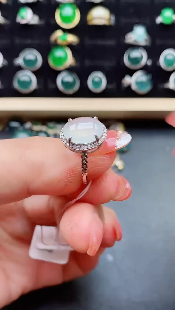 【闪购商品】翡翠戒指银S925镶嵌1211