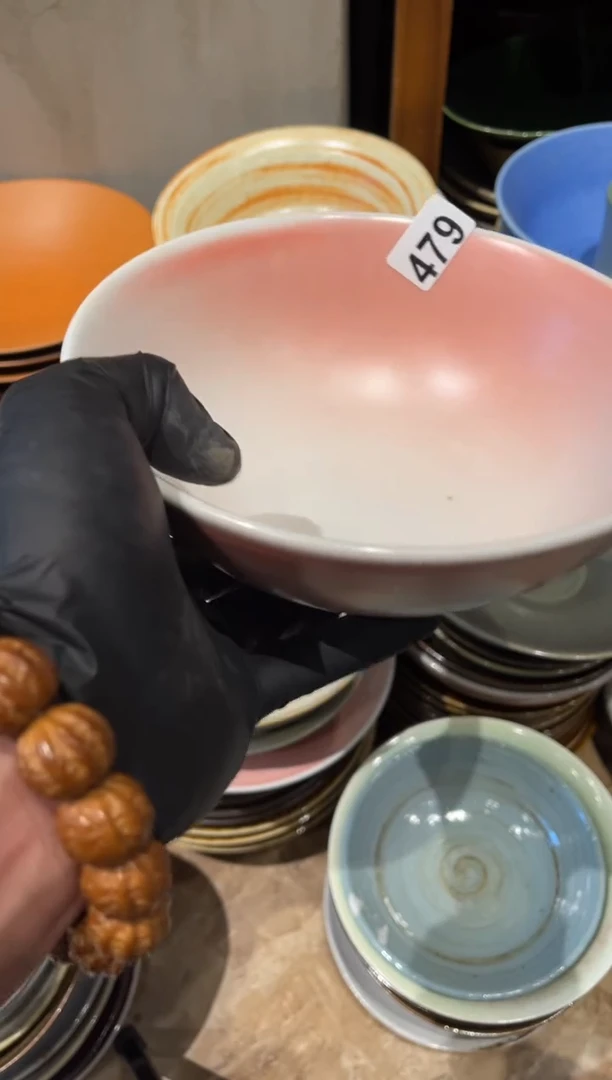 【闪购商品】瓷片479  微瑕桃夭面碗1个