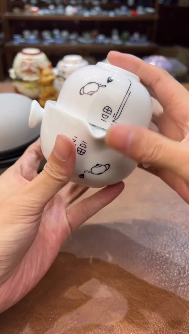 真的很便宜会开片的旅行茶具