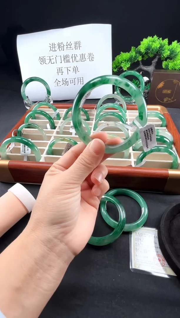 未镶嵌手镯石英质玉（非洲翠）真品上等纯天然非洲翠玉手镯石英质玉