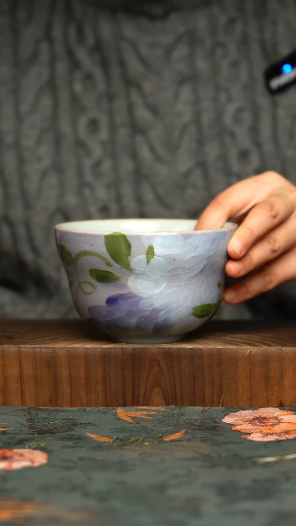 杯釉下彩手工手工同款陶器