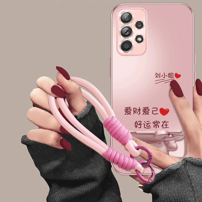 适用于三星a53手机壳爱财爱己AG磨砂百家姓超薄防摔手机壳