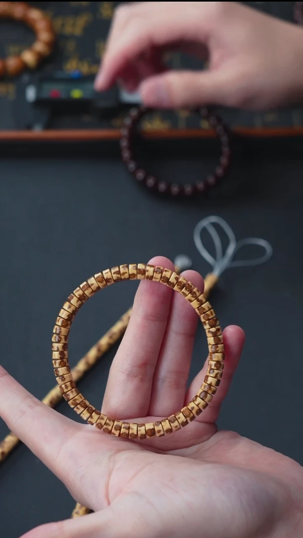 手串紫金鼠实心花皮药片6+