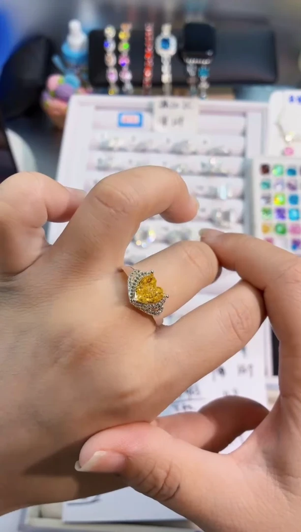 锆石铜合金25号 8*8爱心 冰花空托 镀990