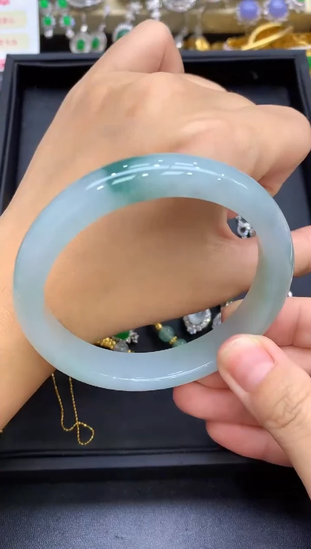 未镶嵌手镯翡翠555-中国好珍宝