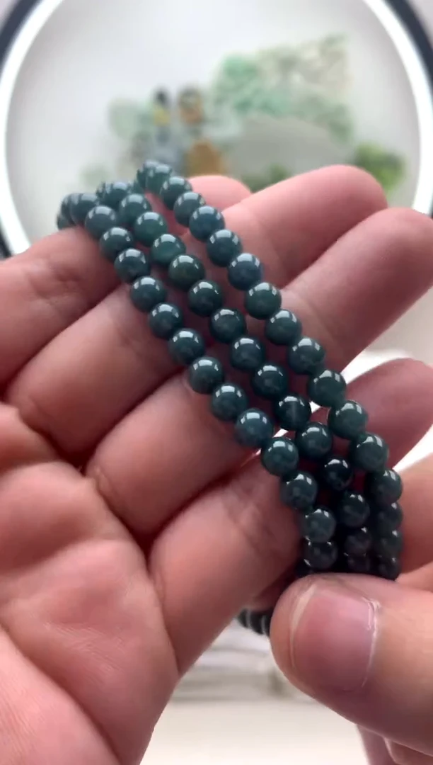 颈饰未镶嵌翡翠珠链