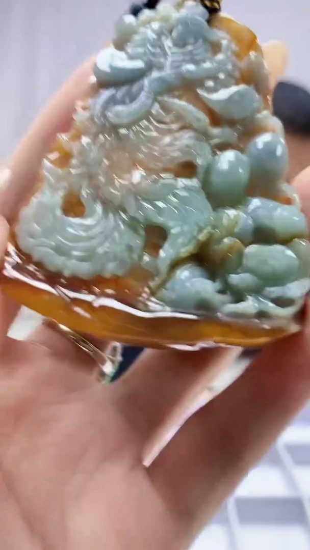 定制翡翠未镶嵌4898DD-毛货挂件129