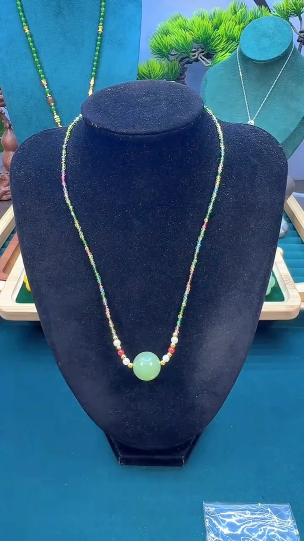 14K金镶嵌颈饰碧玺X213