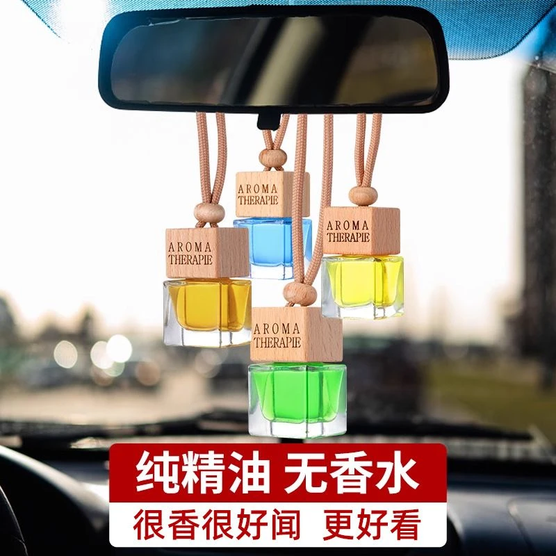 车载香水出风口汽车内香薰精油持久淡香除异味后视镜电动车内挂件
