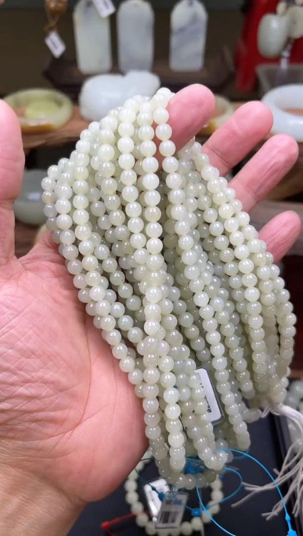 【闪购商品】和田玉珠链未镶嵌108卡6且末迪克兰珠链 多样性发一