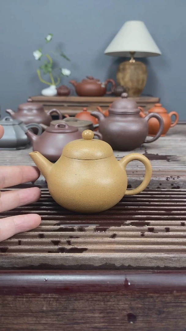 茶壶紫砂梨形全手工