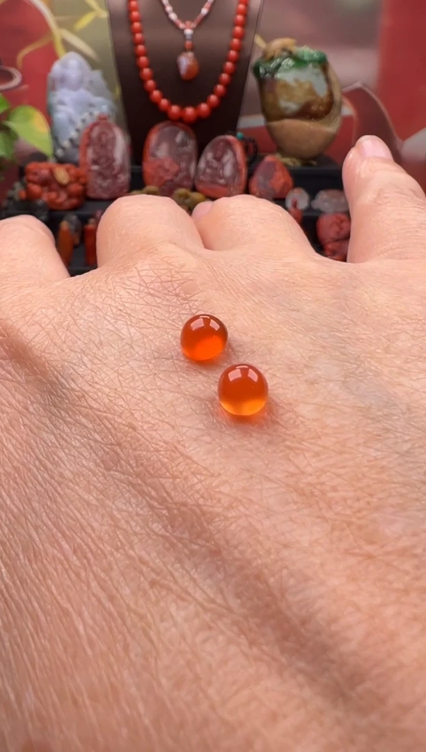 未镶嵌戒面南红玛瑙5mm