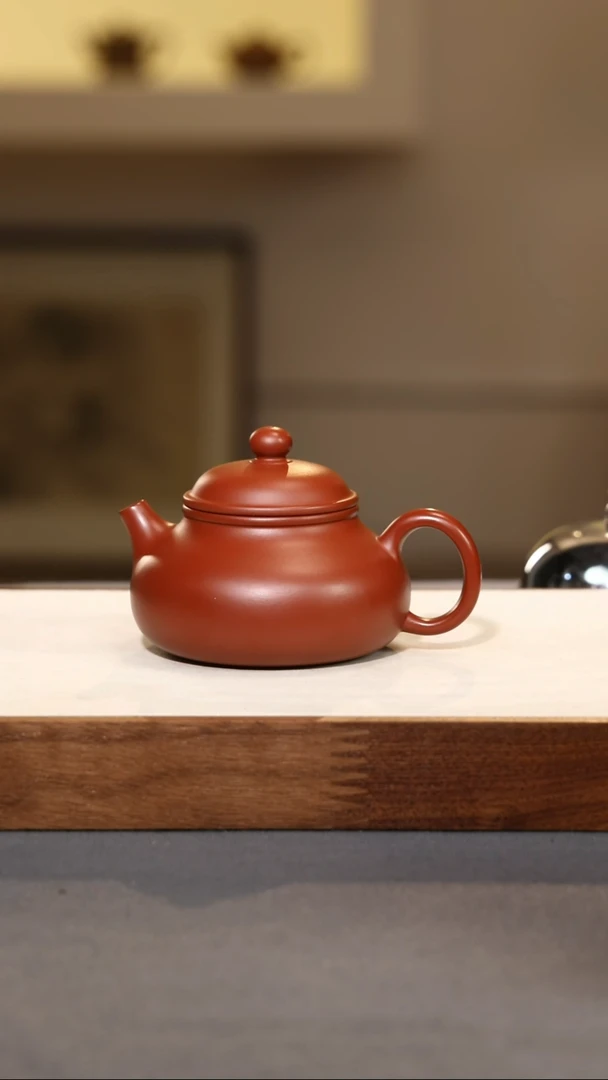 【闪购商品】紫砂茶壶容天·礼-朱泥-135cc