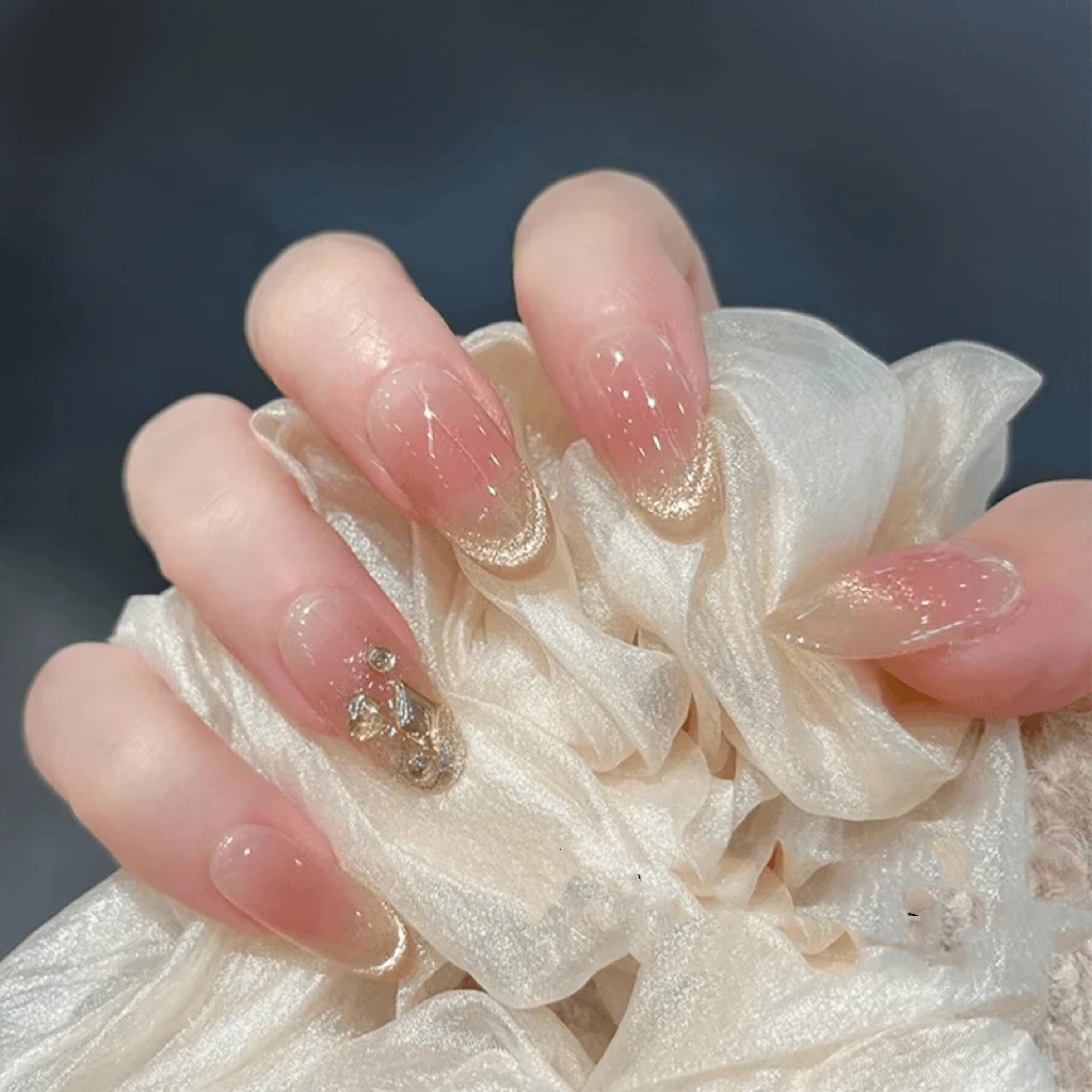 【塞纳黄昏】任敏同款 纯欲优雅温柔爆闪猫眼款 纯手工显白穿戴甲